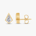 1.40 Carat Kite Shape Lab Grown Diamond Solitaire Stud Earrings