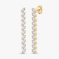 Marquise Shape 2.25 Carat Lab Grown diamond Linear Drop Stud Earrings