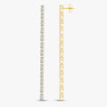 5.20 Carat Lab Grown Diamond Linear Drop Earrings