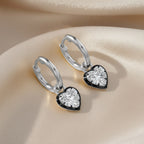 1.85 Carat Heart Shape Lab Grown Diamond Drop Hoop Earrings