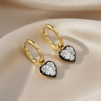 1.85 Carat Heart Shape Lab Grown Diamond Drop Hoop Earrings