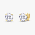 1.00 Carat Round Cut Lab Grown Diamond Solitaire Stud Earrings