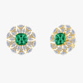 3.60 Carat Lab Grown Gemstone and Lab Diamond Cluster Stud Earrings