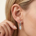 1.00 Carat Marquise Cut Lab Grown Diamond Drop Solitaire Earrings