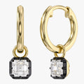 1.00 Carat Asscher Cut Lab Grown Diamond Drop Dangle Earrings