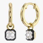 1.00 Carat Asscher Cut Lab Grown Diamond Drop Dangle Earrings