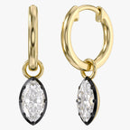 1.00 Carat Marquise Cut Lab Grown Diamond Drop Dangle Earrings
