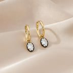 1.30 Carat Oval Cut Lab Grown Diamond Drop Solitaire Earrings
