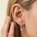 1.30 Carat Oval Cut Lab Grown Diamond Drop Solitaire Earrings