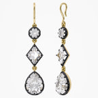 5.75 Carat Multishape Lab Grown Diamond Linear Drop Hook Earrings