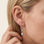 5.75 Carat Multishape Lab Grown Diamond Linear Drop Hook Earrings