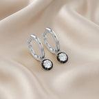 0.55 Carat Round Cut Lab Grown Diamond Drop Dangle Earrings