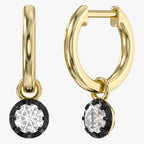 0.55 Carat Round Cut Lab Grown Diamond Drop Dangle Earrings