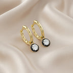 0.55 Carat Round Cut Lab Grown Diamond Drop Dangle Earrings