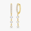 0.50 Carat Round Brilliant Cut Lab Grown Diamond Drop Dangle Earrings