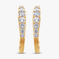 0.60 Carat Round Cut Lab Grown Diamond Half Hoop Stud Earrings