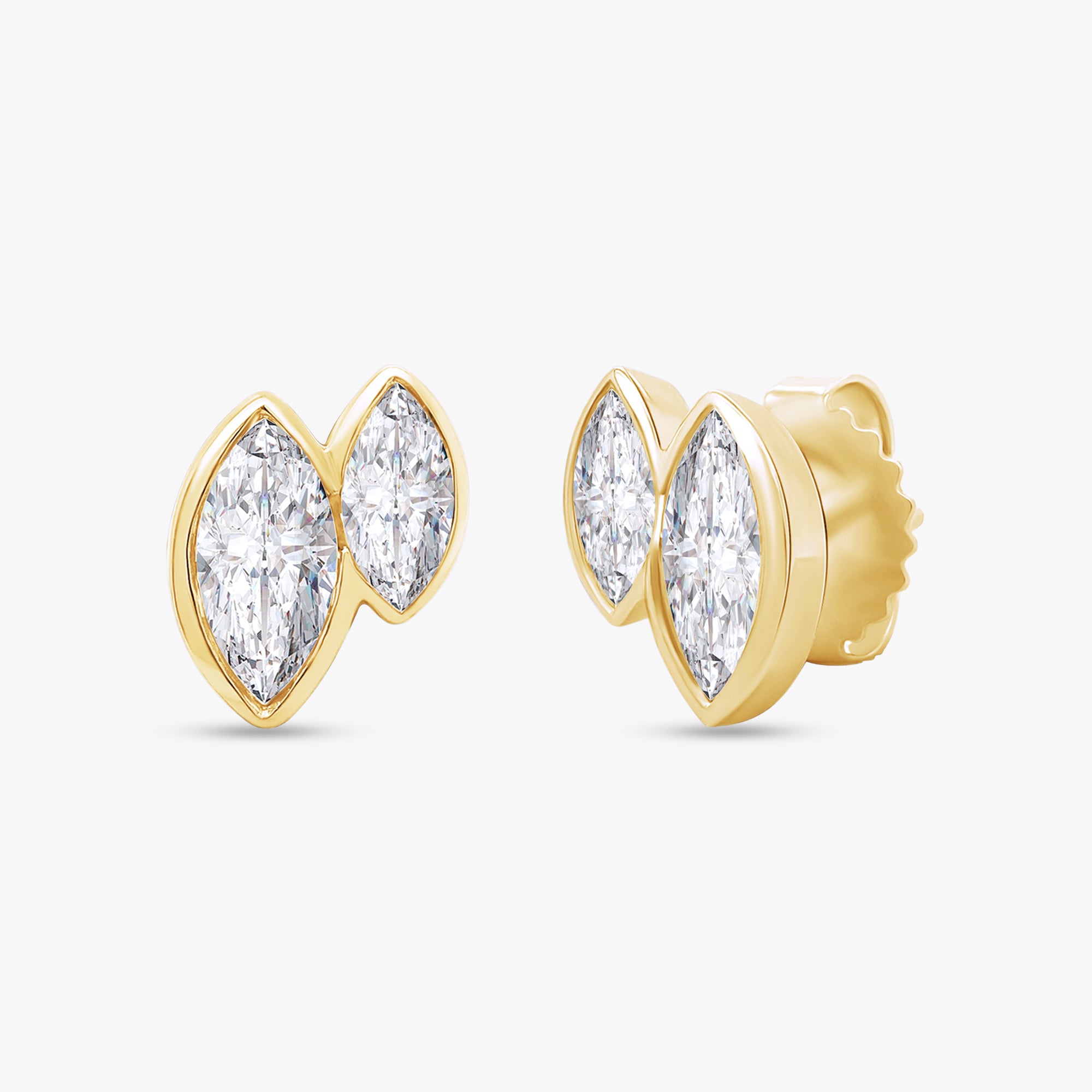 Marquise Shape 1.05 Carat Lab Grown Diamond Toi Et Moi Earrings