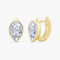 Pear Shape 3.00 Carat Lab Grown Diamond Huggie Earrings