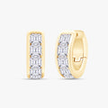 Asscher Shape 5.90 Carat Lab Grown Diamond Hoop Earrings