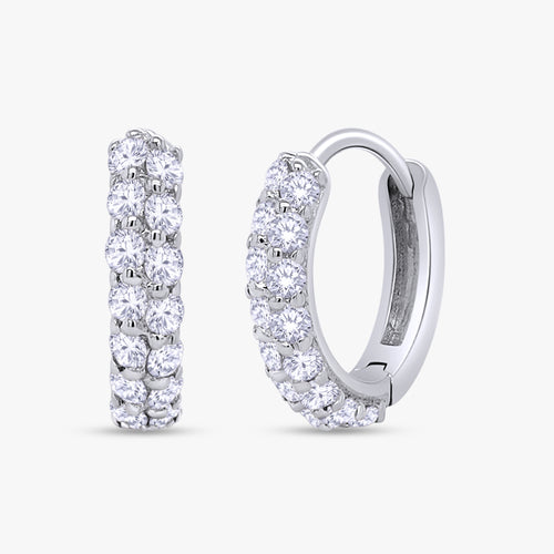 0.50 Carat Round Cut Lab Grown Diamond Huggie Hoop Earrings