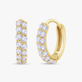 0.50 Carat Round Cut Lab Grown Diamond Huggie Hoop Earrings