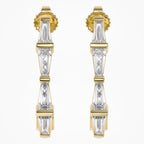 1.10 Carat Baguette Cut Lab Grown Diamond Half Hoop Earrings
