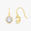 2.50 Carat Round Cut Lab Grown Diamond Drop Dangle Earrings