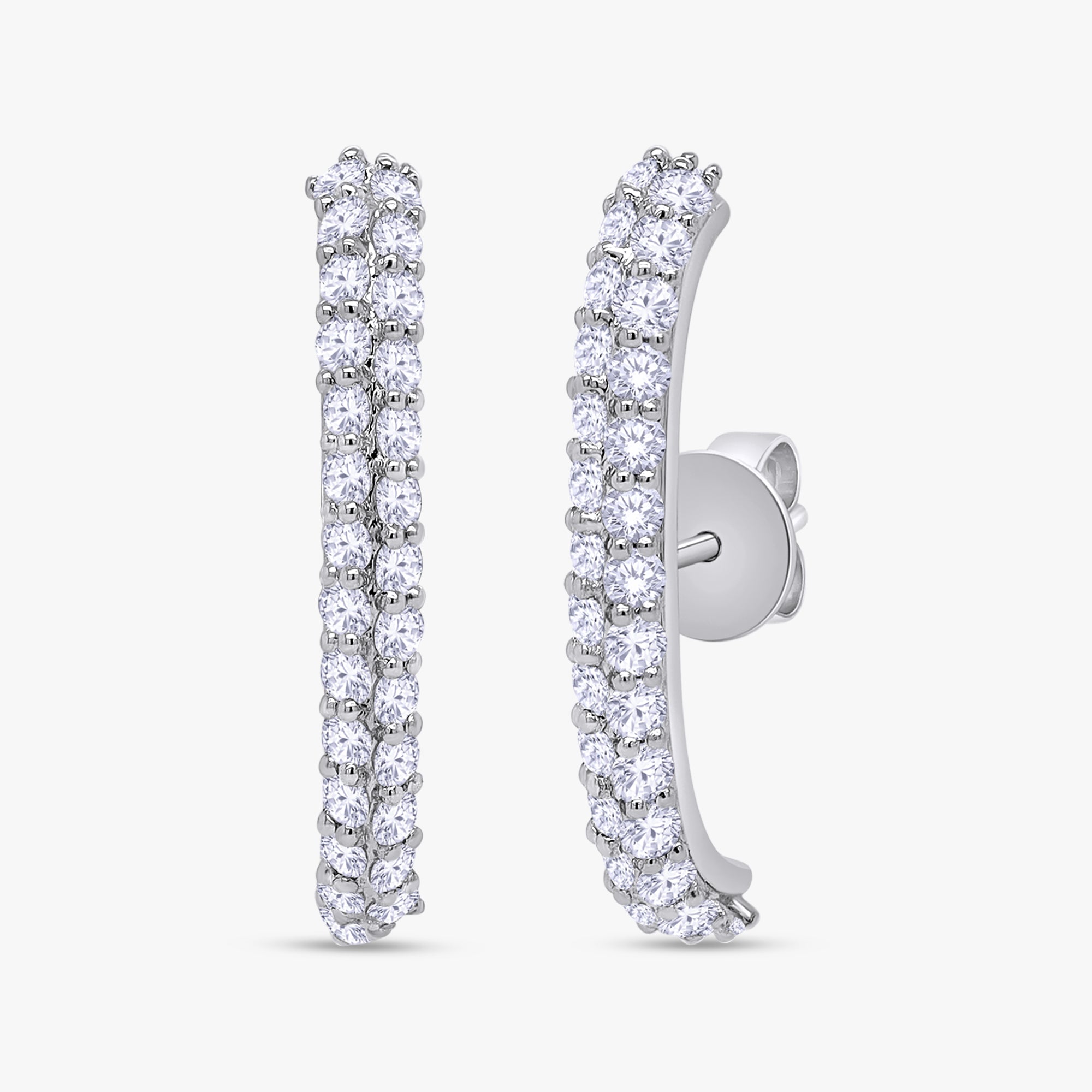 1.50 Carat Round Cut Lab Grown Diamond Stud Earrings