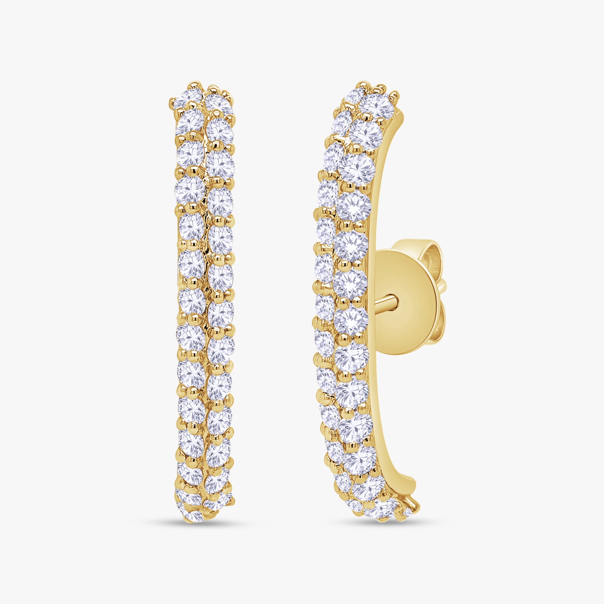1.50 Carat Round Cut Lab Grown Diamond Stud Earrings