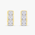 2.50 Carat Asscher Shape Lab Grown Diamond Hoop Earrings