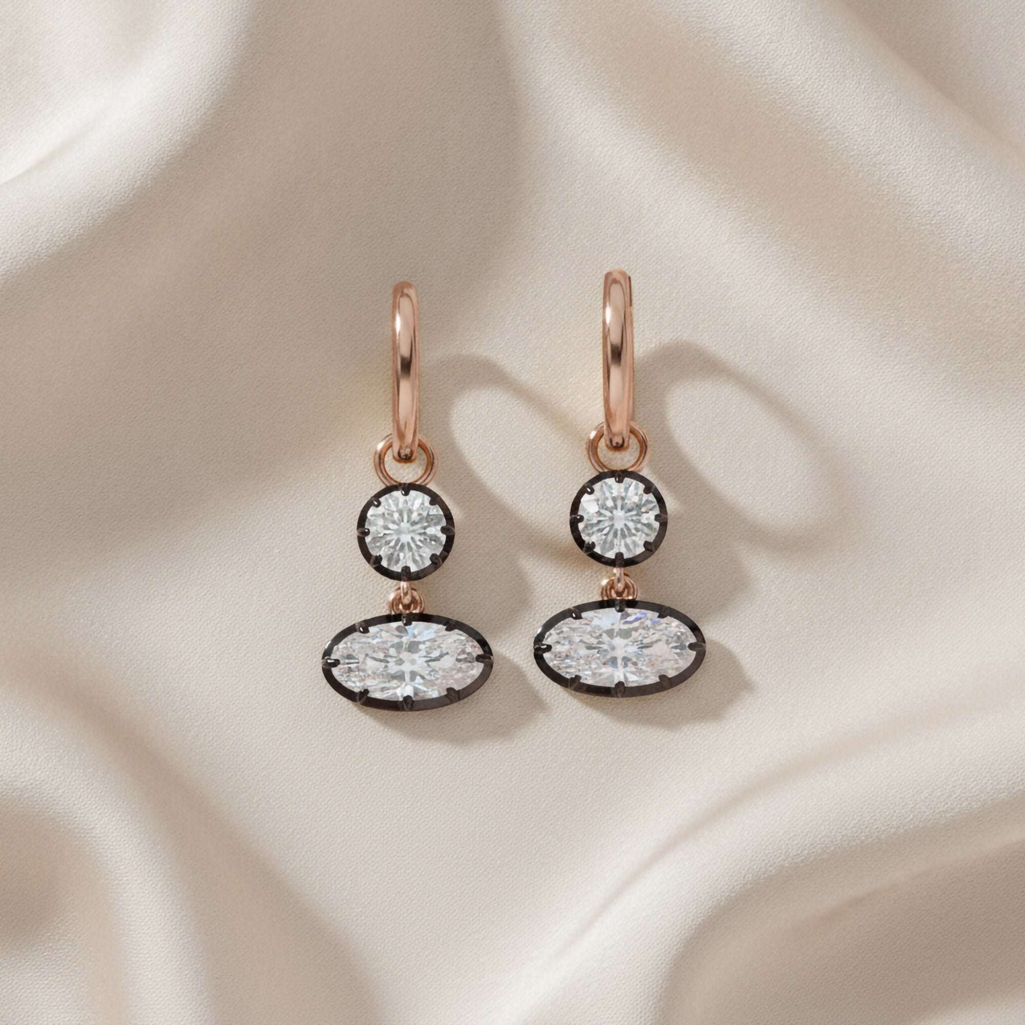 3.90 Carat Lab Grown Diamond Drop Dangle Earrings