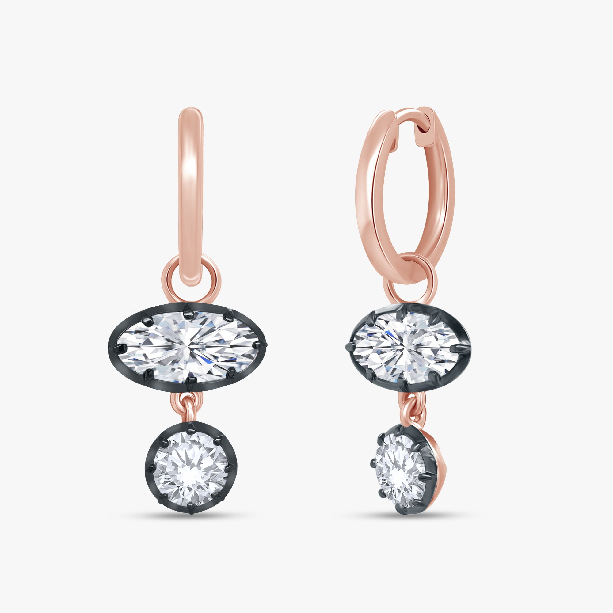 3.90 Carat Lab Grown Diamond Drop Dangle Earrings