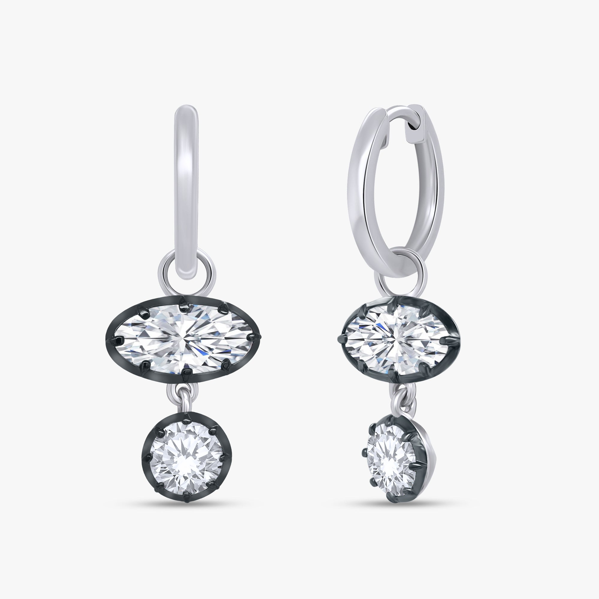 3.90 Carat Lab Grown Diamond Drop Dangle Earrings