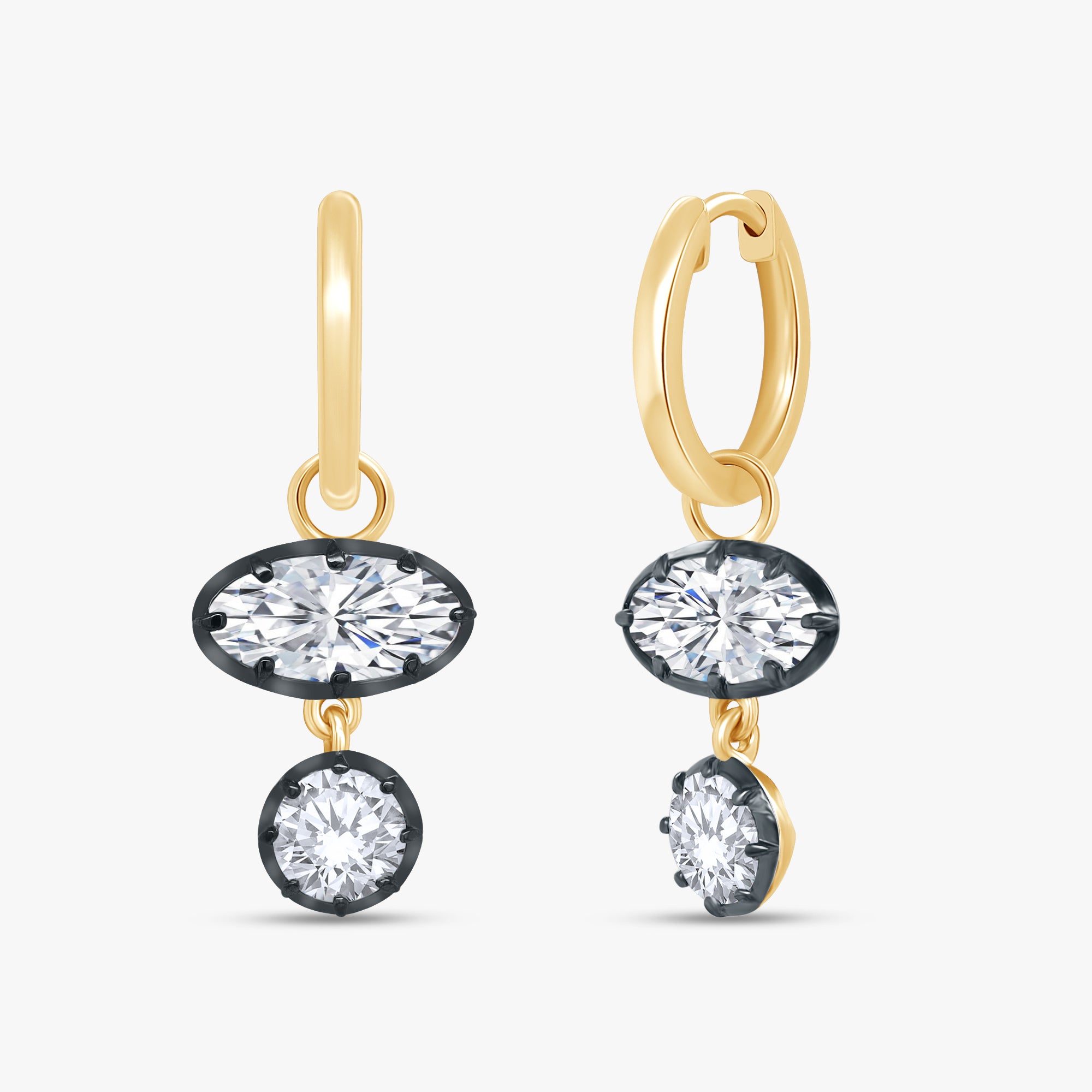 3.90 Carat Lab Grown Diamond Drop Dangle Earrings
