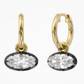 2.10 Carat Oval Cut Lab Grown Diamond Drop Solitaire Earrings