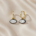 2.00 Carat Oval Cut Lab Grown Diamond Drop Solitaire Earrings