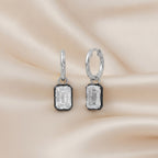 4.2 Carat Emerald Cut Lab Grown Diamond Drop Solitaire Earrings