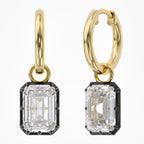 4.2 Carat Emerald Cut Lab Grown Diamond Drop Solitaire Earrings