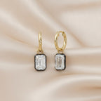 4.2 Carat Emerald Cut Lab Grown Diamond Drop Solitaire Earrings