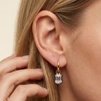 4.2 Carat Emerald Cut Lab Grown Diamond Drop Solitaire Earrings