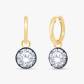 4.65 Carat Round Cut Lab Grown Diamond Drop Solitaire Earrings
