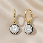 4.80 TCW Round Cut Lab Grown Diamond Drop Solitaire Earrings