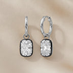 4.00 Carat Cushion Cut Lab Grown Diamond Drop Solitaire Earrings