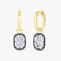 4.30 Carat Cushion Cut Lab Grown Diamond Drop Solitaire Earrings
