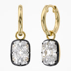 4.00 Carat Cushion Cut Lab Grown Diamond Drop Solitaire Earrings