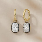 4.00 Carat Cushion Cut Lab Grown Diamond Drop Solitaire Earrings