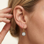 4.80  Carat Cushion Cut Lab Grown Diamond Drop Solitaire Earrings