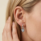 3.30 Carat Heart Shape Lab Grown Diamond Drop Solitaire Earrings