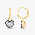 3.30 Carat Heart Shape Lab Grown Diamond Drop Solitaire Earrings