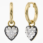 3.30 Carat Heart Shape Lab Grown Diamond Drop Solitaire Earrings